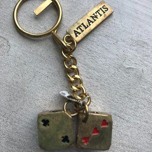 Atlantis Travel Souvenir Vintage 2 die Keychain Accessory